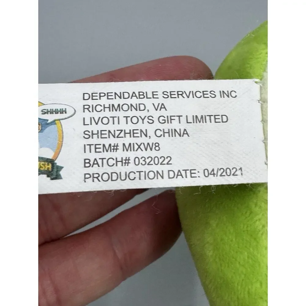 Livoti Toys Lime Mint Green Puppy Dog Plush 7 Inch Stuffed Animal